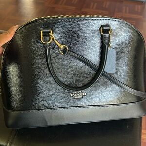 Black large Coach Sierra Satchel